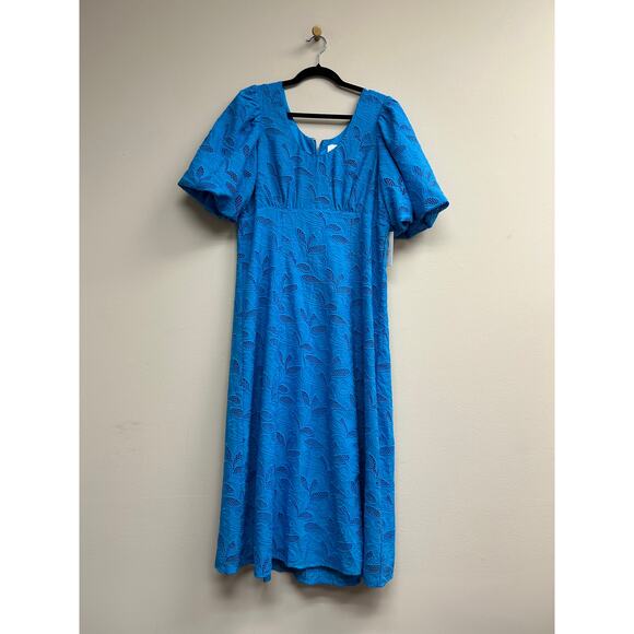 HYACINTH HOUSE Azure Eyelet Ainsley Midi Dress Size S NWT - Picture 4 of 6